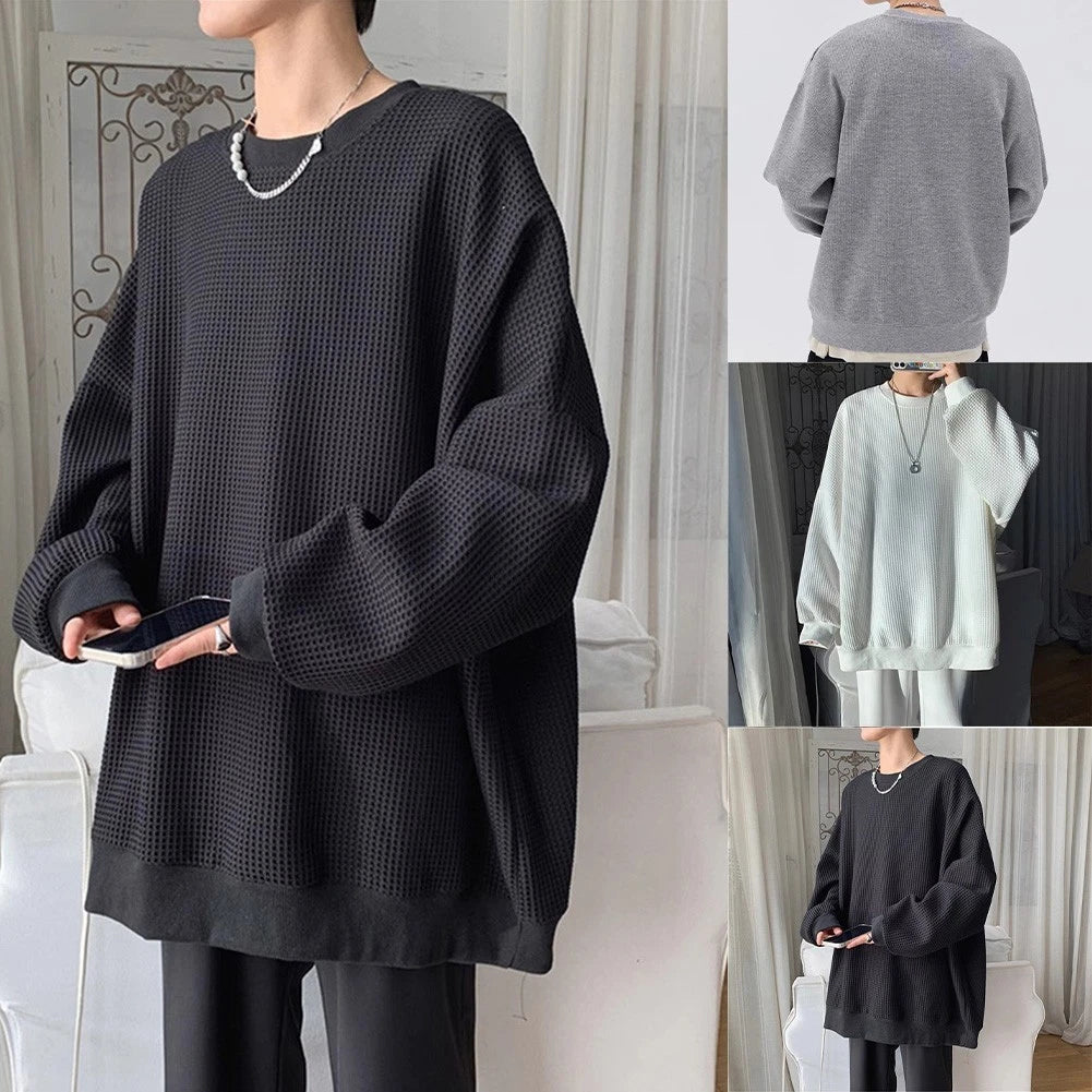 Men Plaid Pullover Lightweight Fabric Casual Style Plaid Pattern For Daily Wear