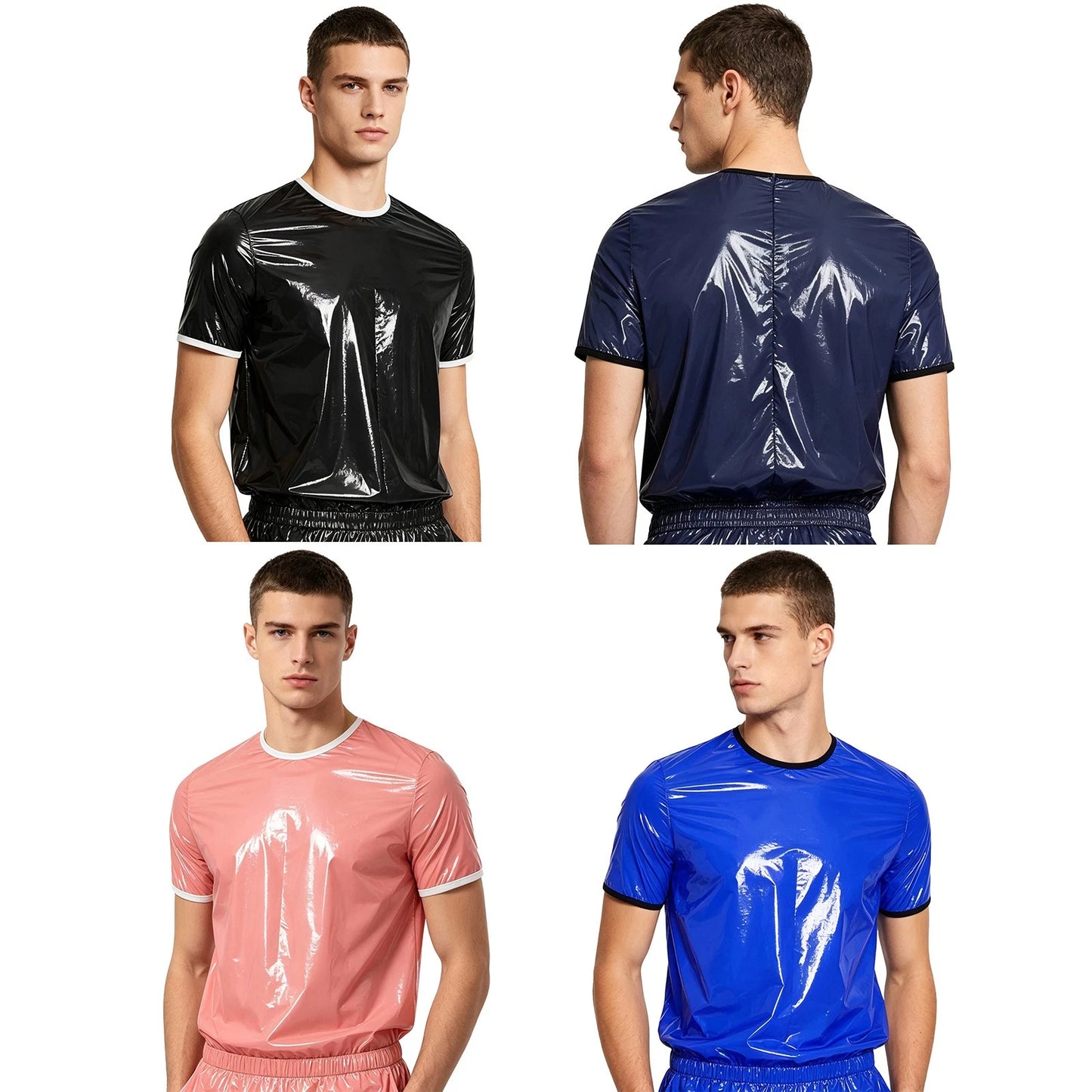 Men Tops Classic Top Exercise T-shirt Comfortable Trim Daily Wear Contrasting