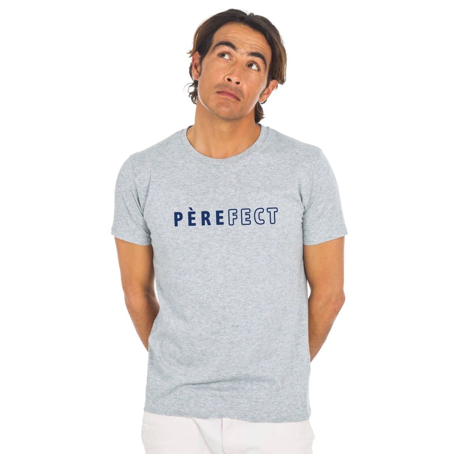 Mens Short Sleeve Grey Colour T Shirt, Father (Fect) 2 Waf