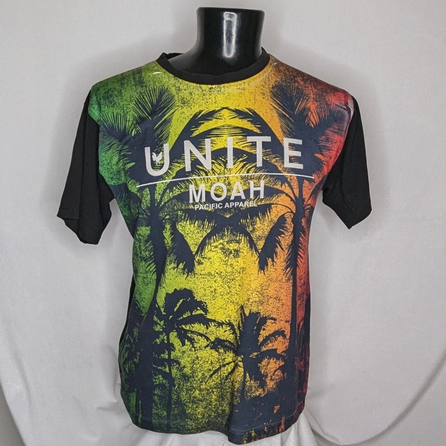 Monag Men's Graphic Design T-shirt for Men Black Large