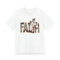 Faith Leopard Cross Tee | Floral Accent