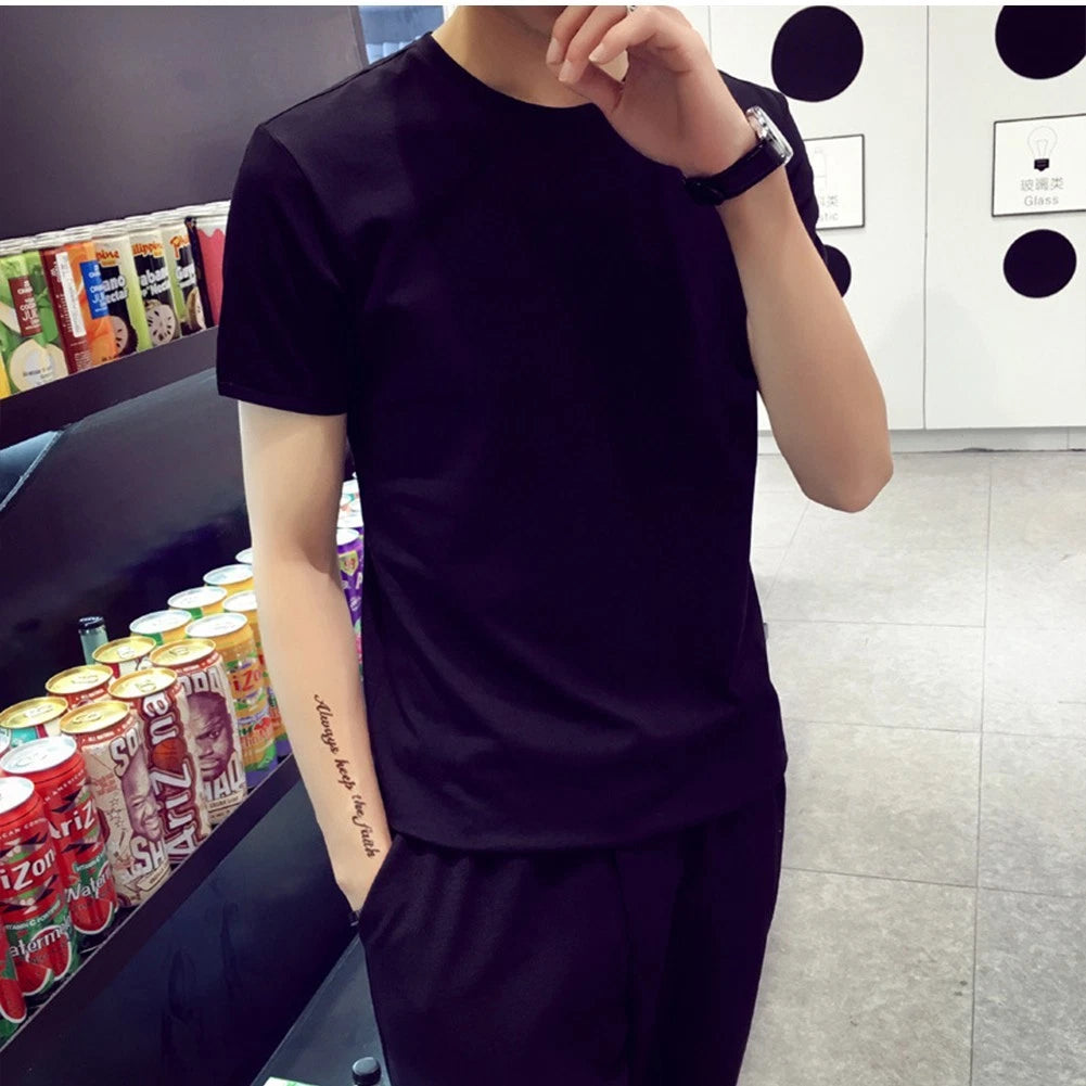 Men's Casual Tee with Short Sleeves for Stylish Summer Looks and Comfort