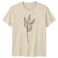 Stylish Minimalist Botanical Line Art T-Shirt Botanical Illustration Nature