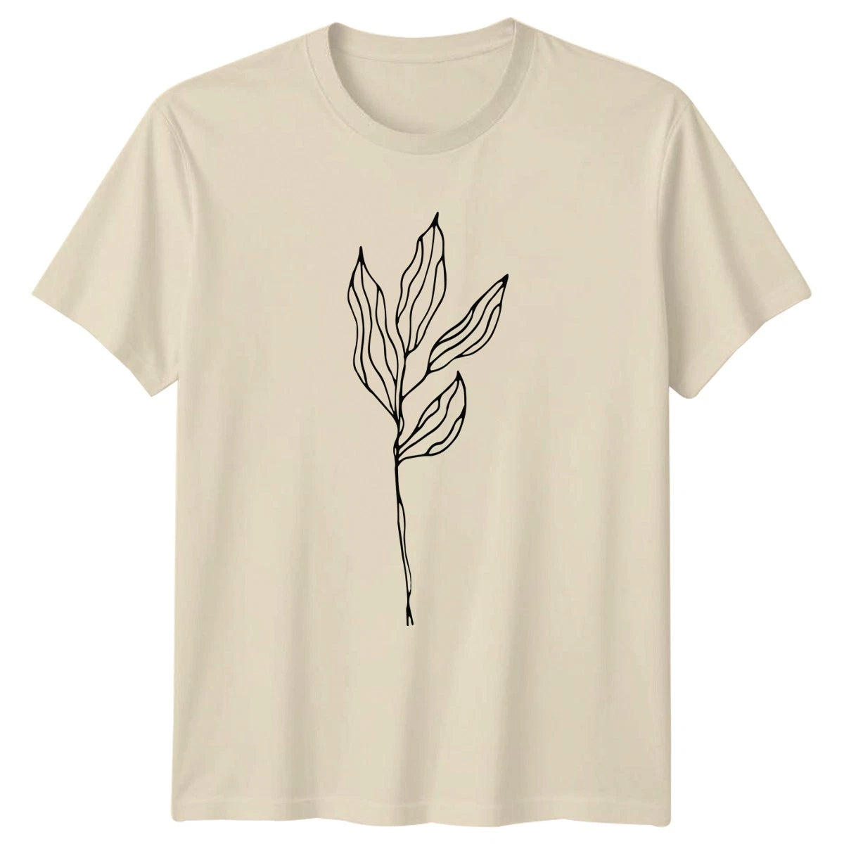 Stylish Minimalist Botanical Line Art T-Shirt Botanical Illustration Nature