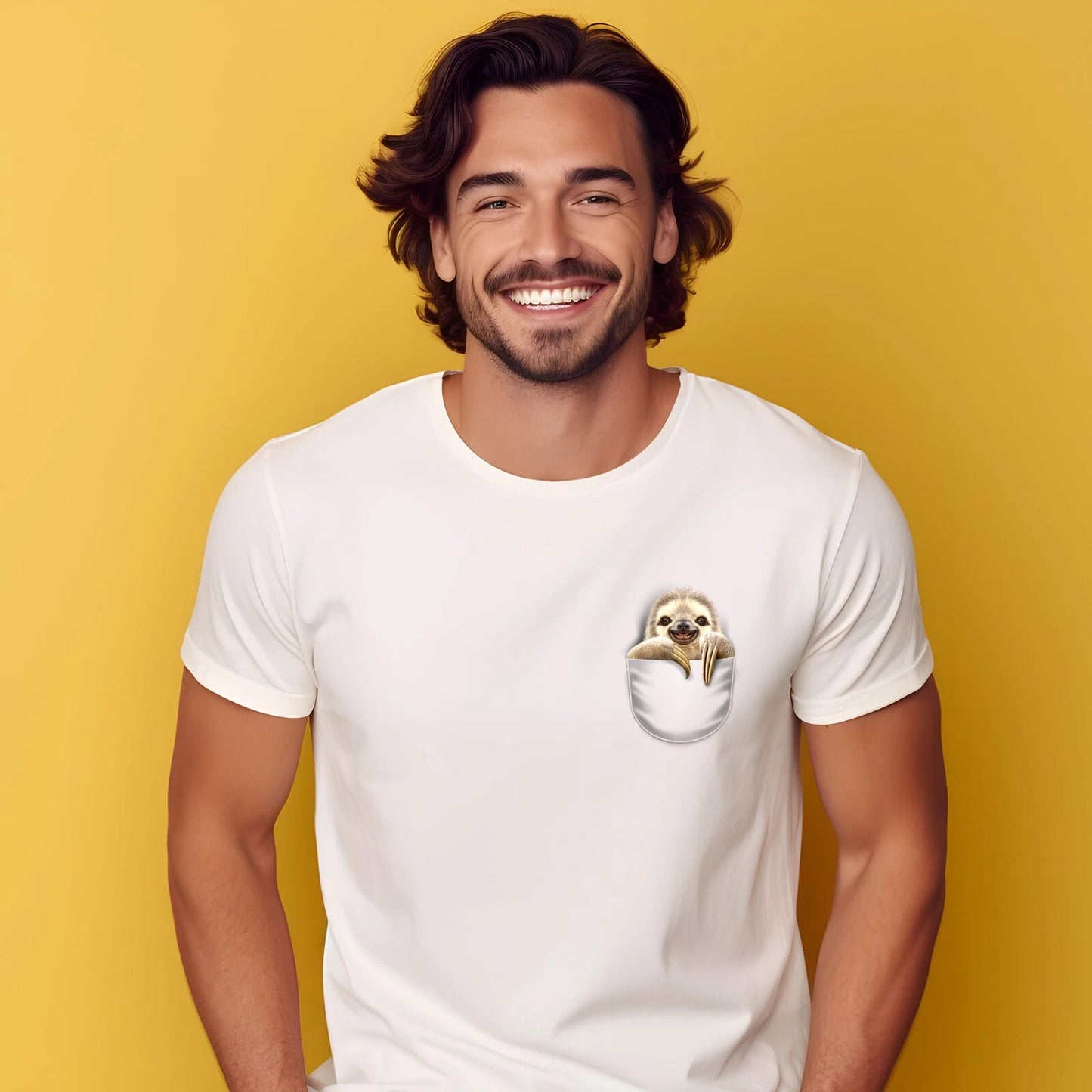 Men's Short Sleeve T-Shirt In White, CHAT CLIN DOEIL COEUR