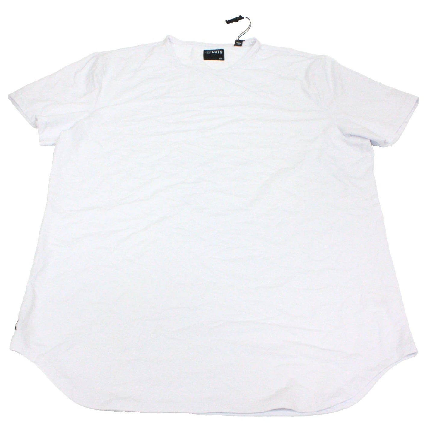 Cuts Men's AO Elongated White T-Shirt Size XXL Stretch, Breathable