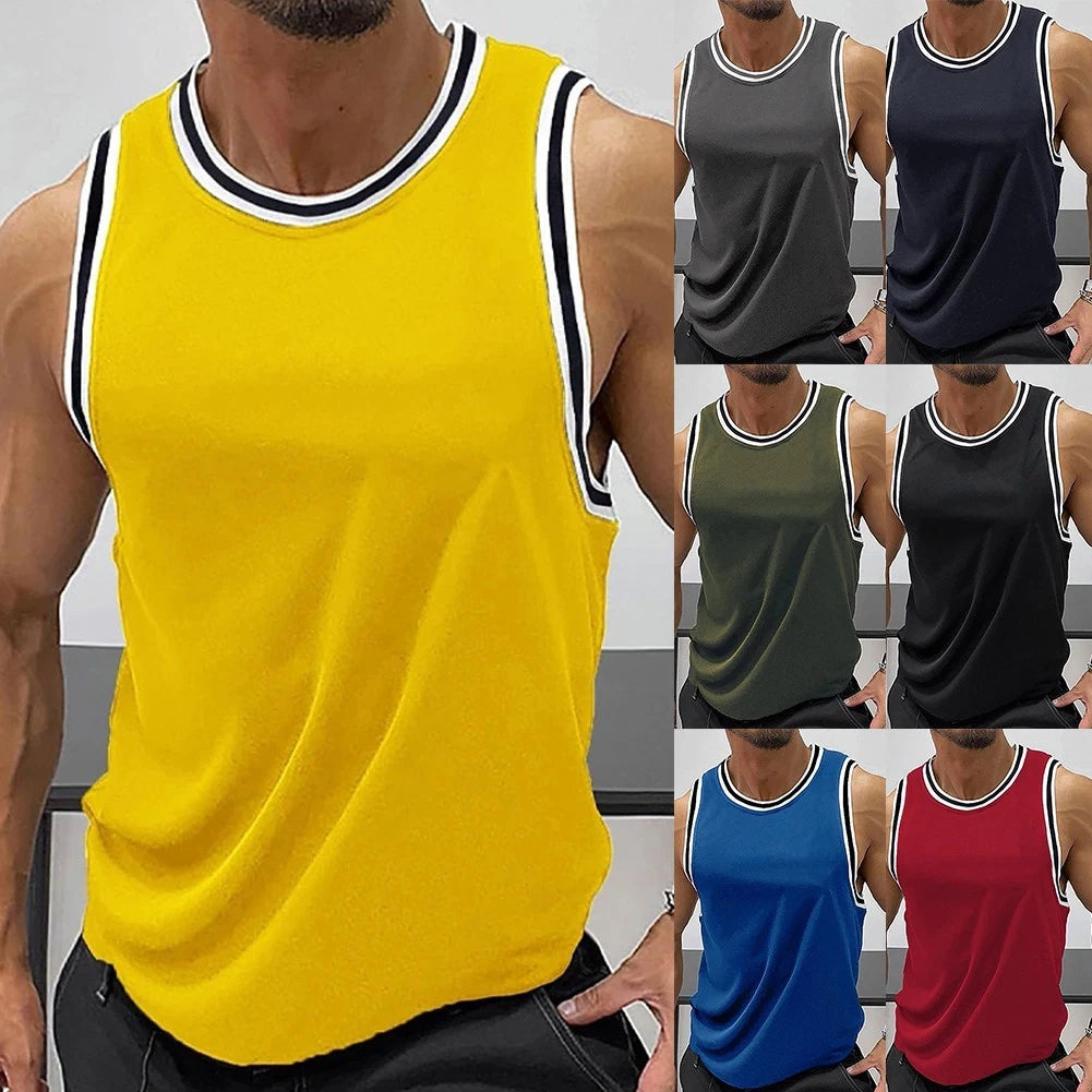 Trendy Sleeveless Muscle T Shirts for Men Running Gym Tank Tops Multiple Colors