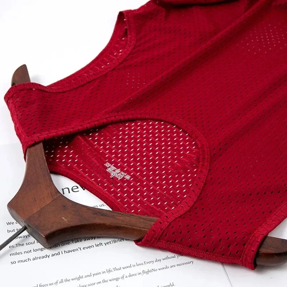 Comfy Fashion Hot Stylish Men's Ice Mesh Back Pullover Spring And Summer