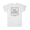Gift T-Shirt : TAICHUNG Taiwan Square Modern Minimalist Font