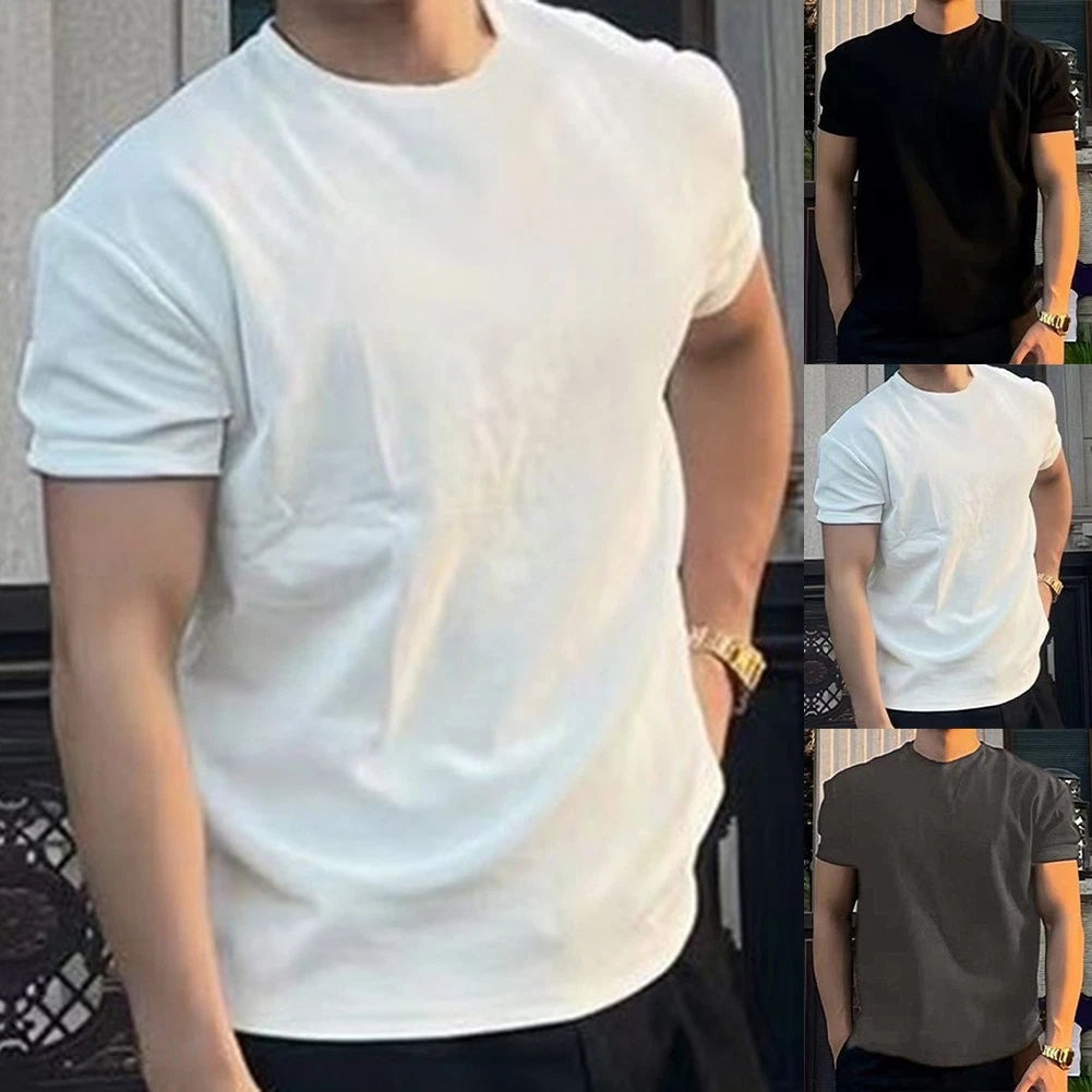 Gym Daily Wear Mens Loose Tee 95% Polyester 5% Spandex Sportswear Four Seasons