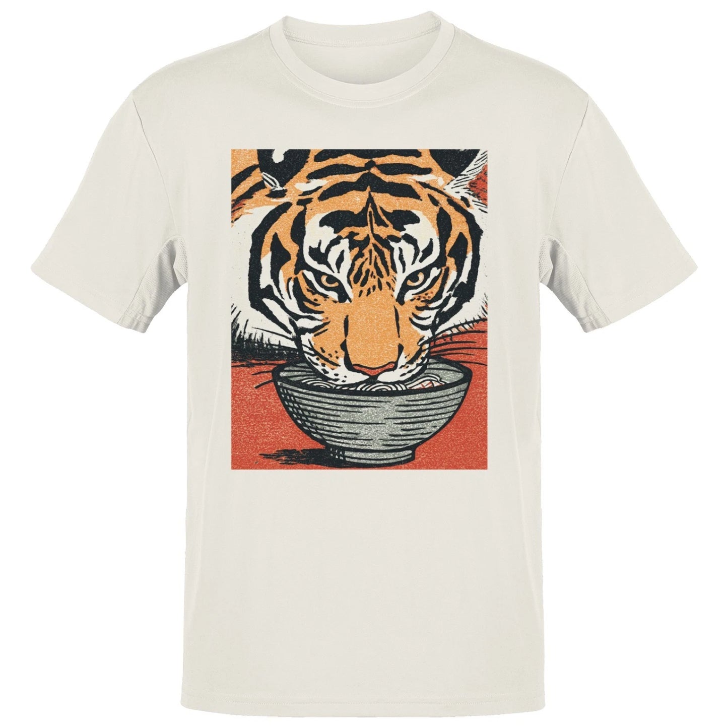 Tiger Ramen Bowl Illustration Men's T-shirt