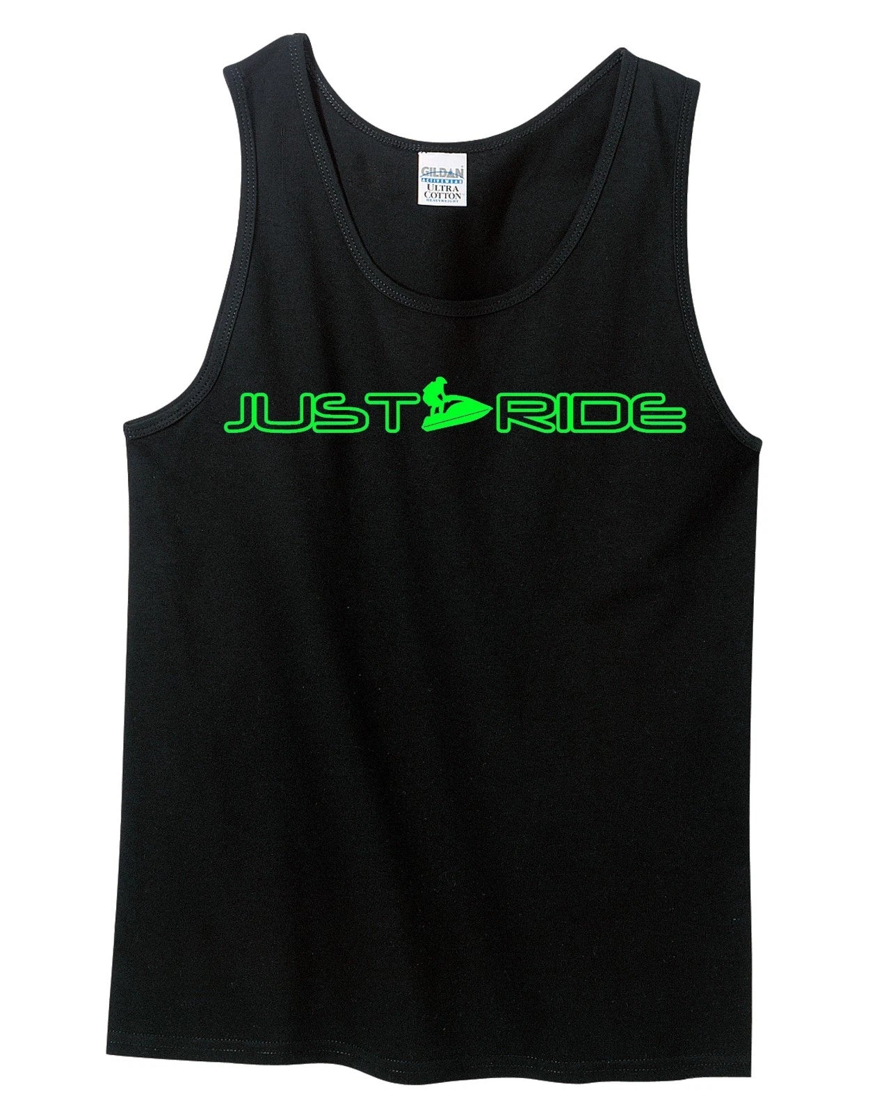 JUST RIDE JET SKI TANK TOP SINGLET SHIRT SUPERJET KAWASAKI YAMAHA PWC