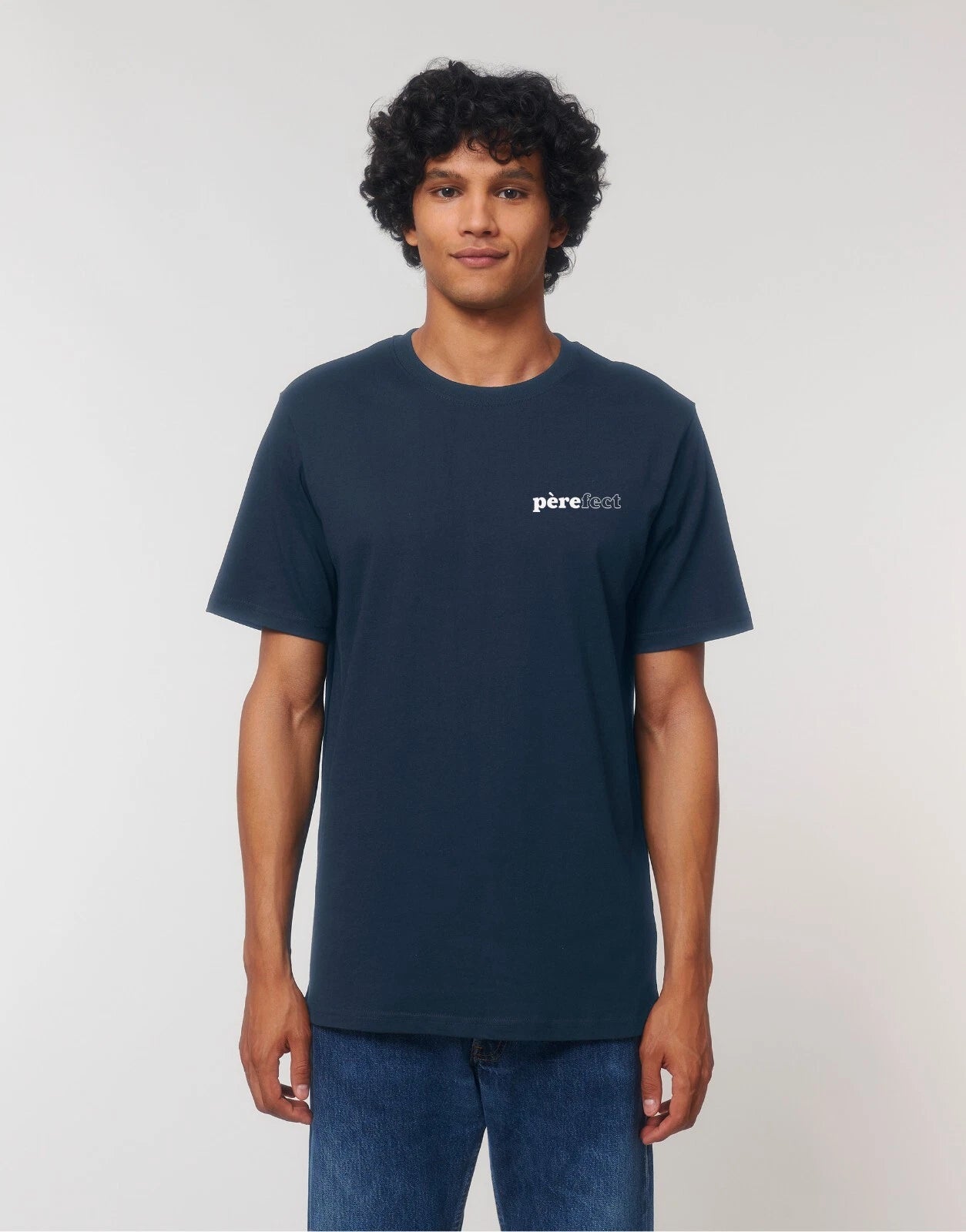 Men's Short Sleeve PERE EFFECT COEUR T-Shirt Color Navy Blue