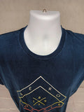 Aeropostale Mens XL Fits Large Graphic T-Shirt Blue Short Sleeve Crew Neck