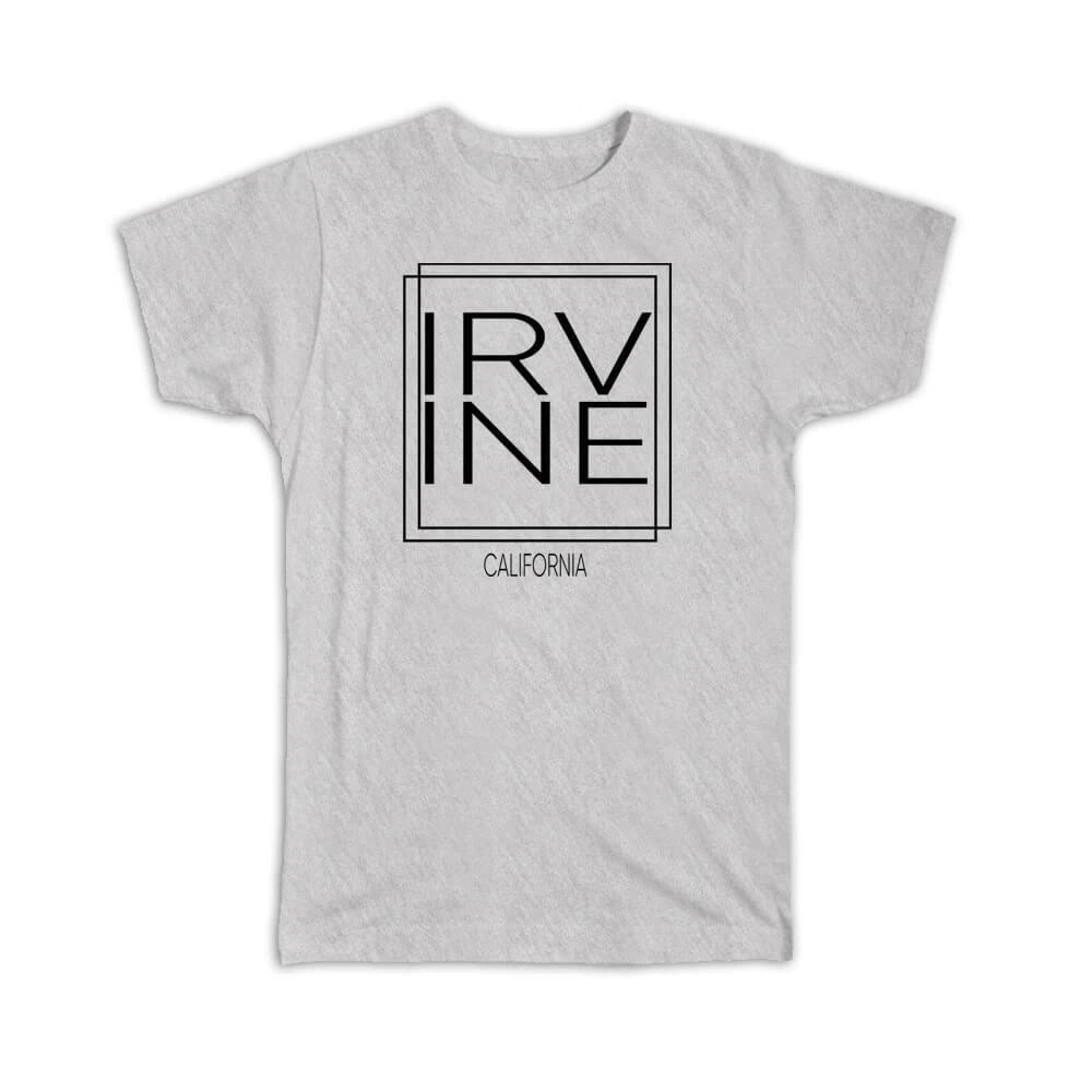 Gift T-Shirt : IRVINE California Square Modern Minimalist Font