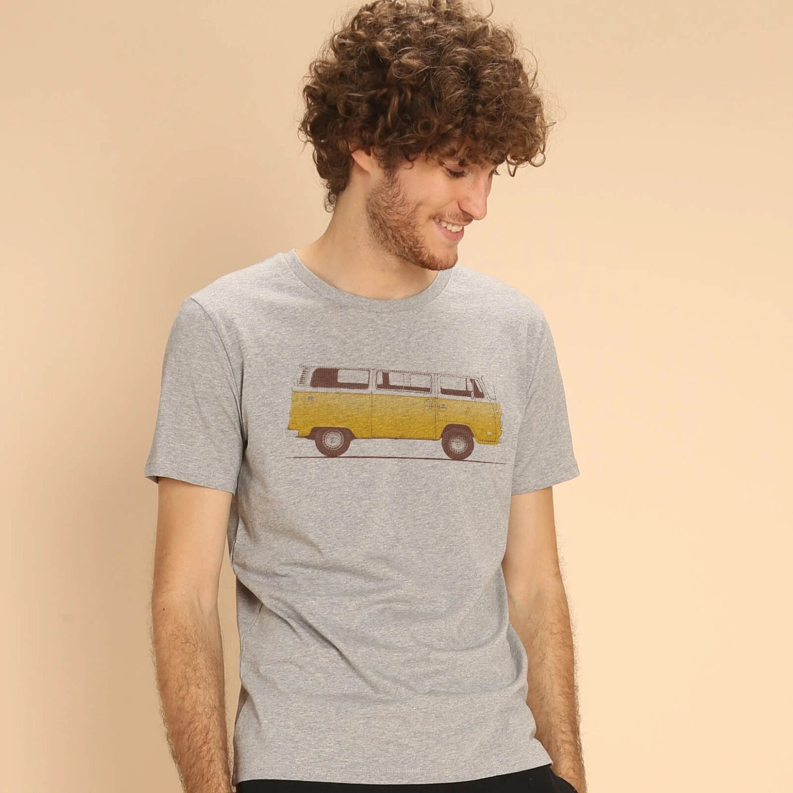 Men's Short Sleeve Grey T-Shirt, COMBI