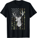 Whitetail Buck Deer Hunting American Camouflage USA Flag Gift Unisex T-Shirt