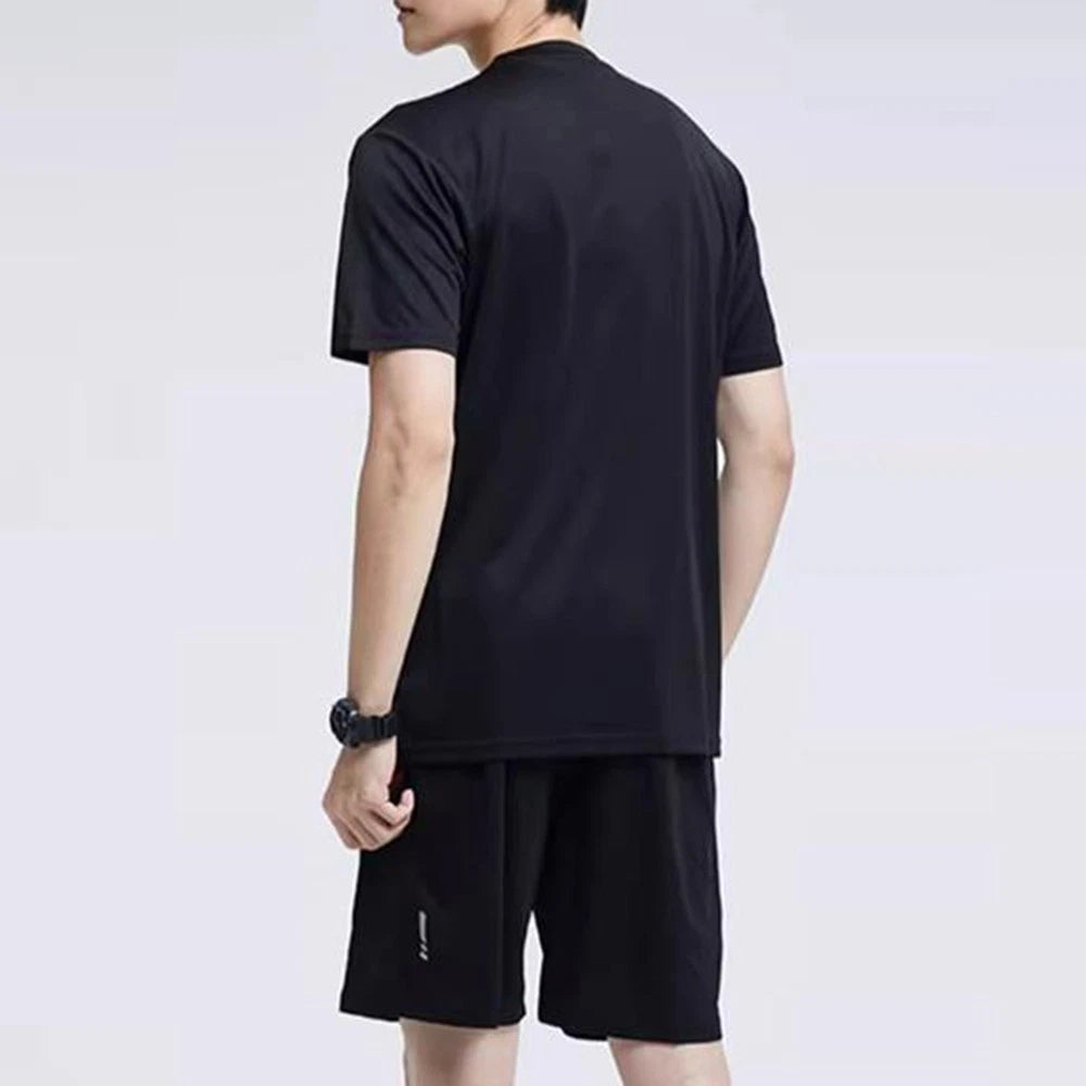 Men's T Shirt and Shorts Set for Sports Gym Workout Vacation Daily Wear