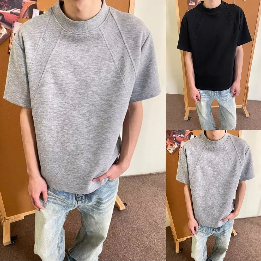For Men Men's T-shirt Splicing Design Casual Wear Daily Life O-neck Neckline