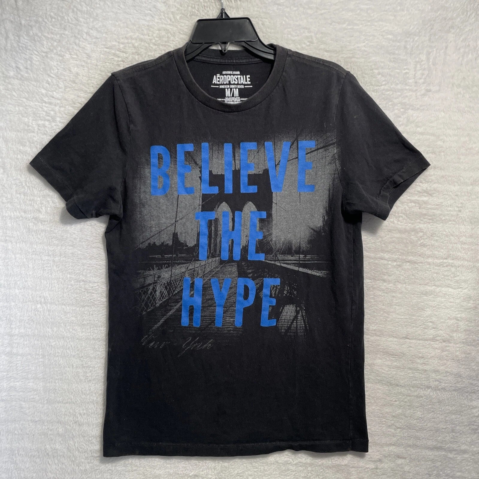 Aeropostale Shirt Mens Medium Modern Sigle Stich Crew Neck Brodge Graphic