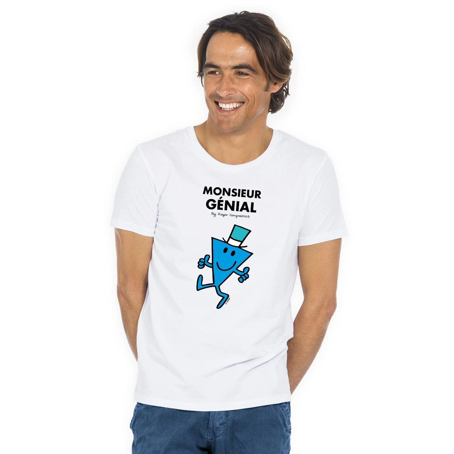 Men's Short Sleeve T-Shirt White, MONSIEUR GENIAL