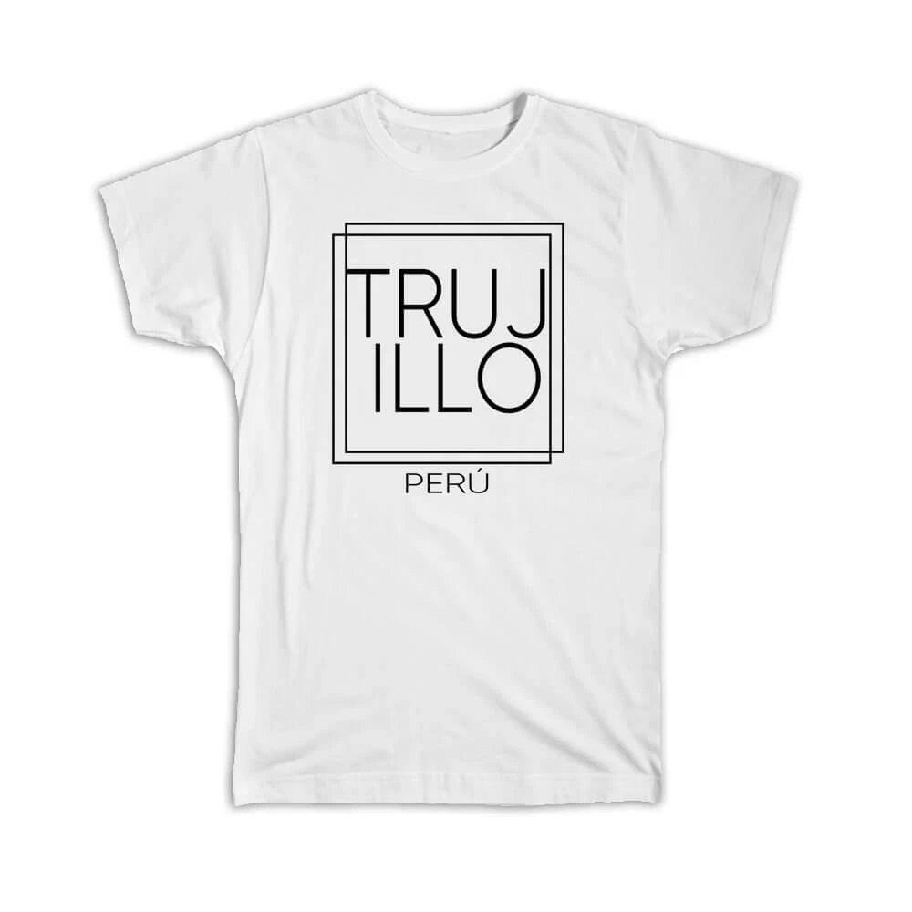 Gift T-Shirt : TRUJILLO Peru Square Modern Minimalist Font
