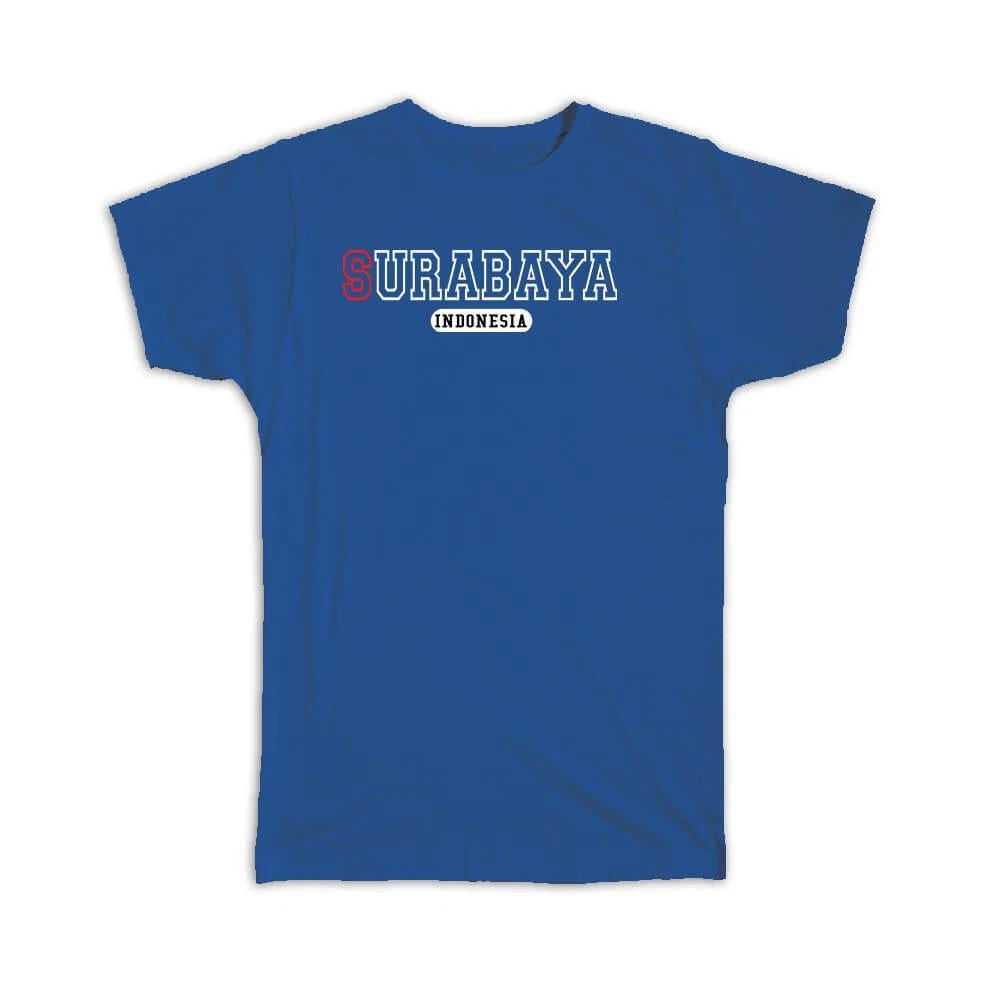 Gift T-Shirt : Surabaya Indonesia Modern Font