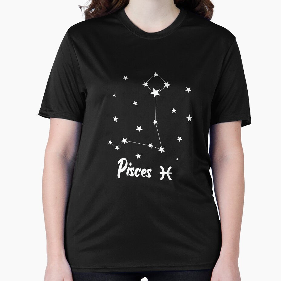 Pisces  Zodiac Star Constellation White Lines by LaGode