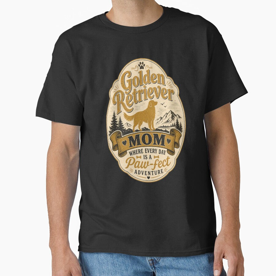 Golden Retriever Mom Vintage by FreshPixelArt