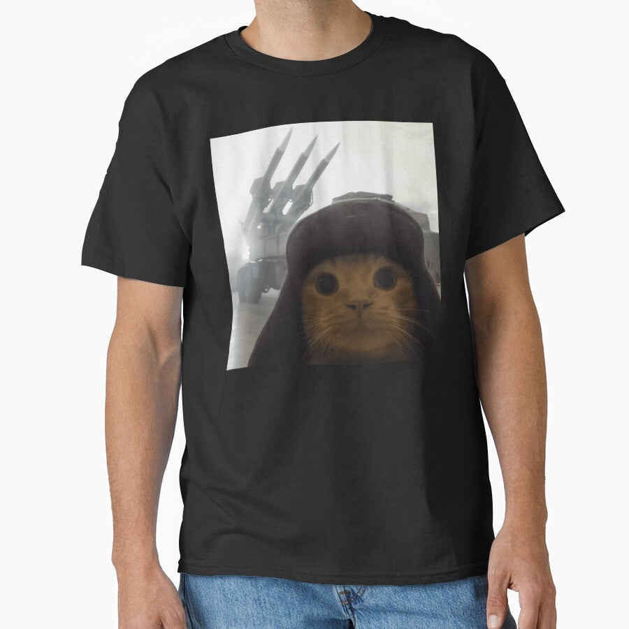 Funny Army Cat Military Meme Tactical Cat Classic T-Shirt by RRMadeArt