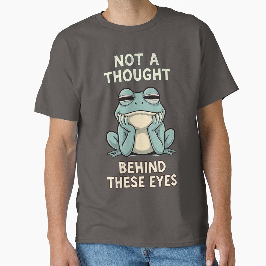Not A Thought Behind These Eyes Cute Frog by BooDesignStudio