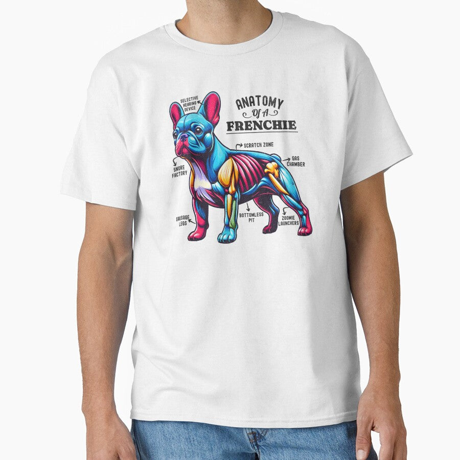 Anatomy Of A French Bulldog - Colorful Frenchie Illustration by BeansterNL