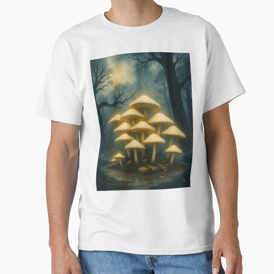 Gold Luminous Mushroom Grove by The Rogue Mark
