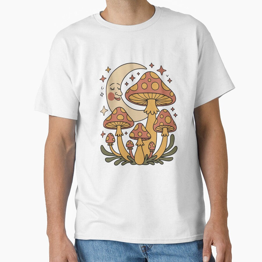 Retro Moon Mushroom Garden by zazzink