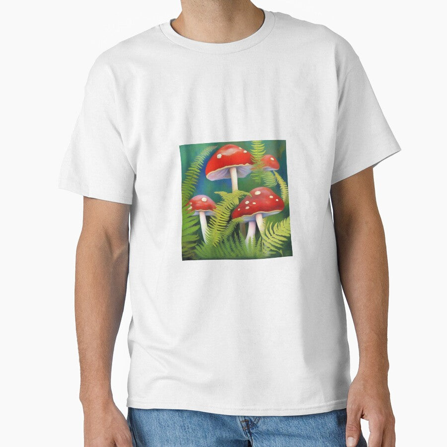 Red mushrooms with ferns by Christies  Creations
