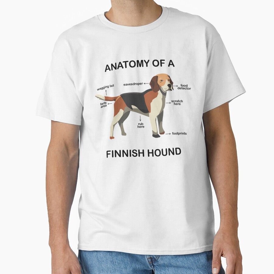 Funny Finnish Hound Anatomy of a Dog Breed by TopTeeShop