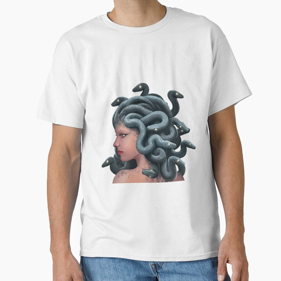 Medusa with snakes with glowing eyes as hair by Aktio  Design