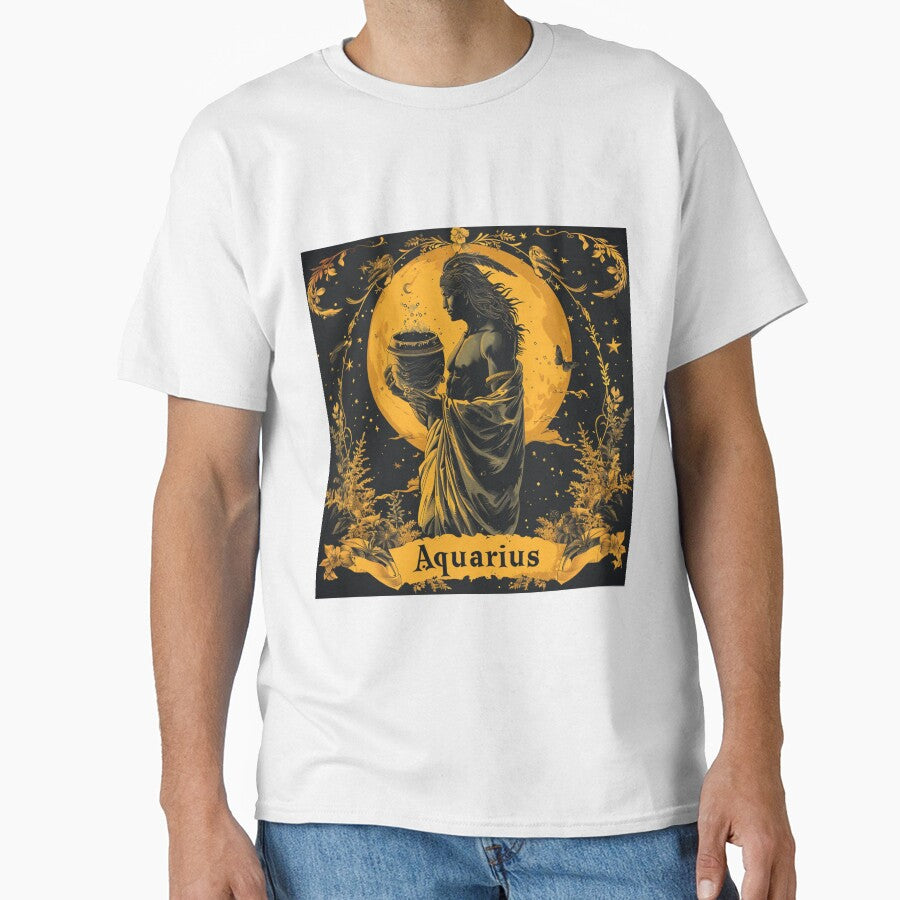 Vintage Style Aquarius Zodiac Sign by AiHead