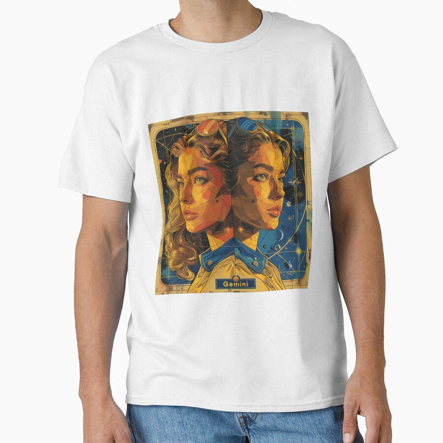 Vintage SciFi Style Gemini Zodiac Sign by AiHead