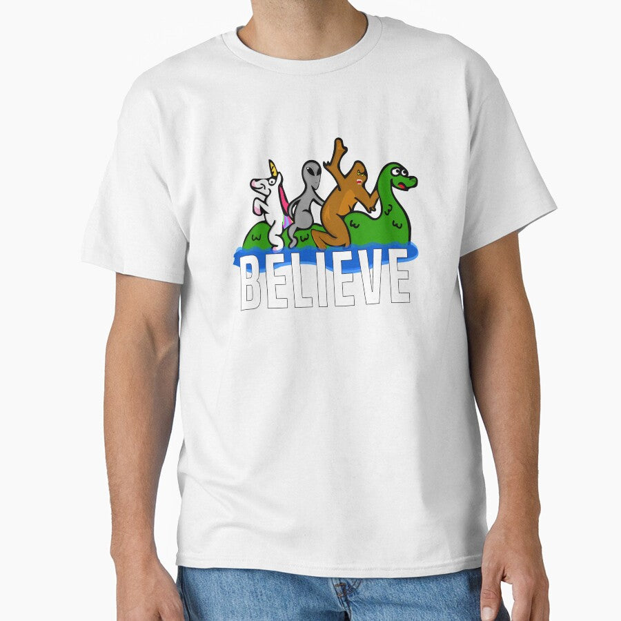 Bigfoot Unicorn Alien Riding Loch Ness Monster Believe by wrestletoys