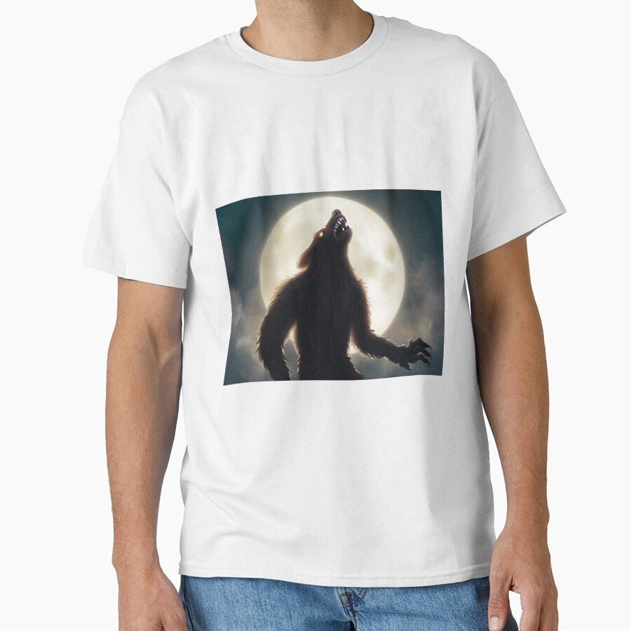 Werewolf standing in front of the moon by Aktio  Design