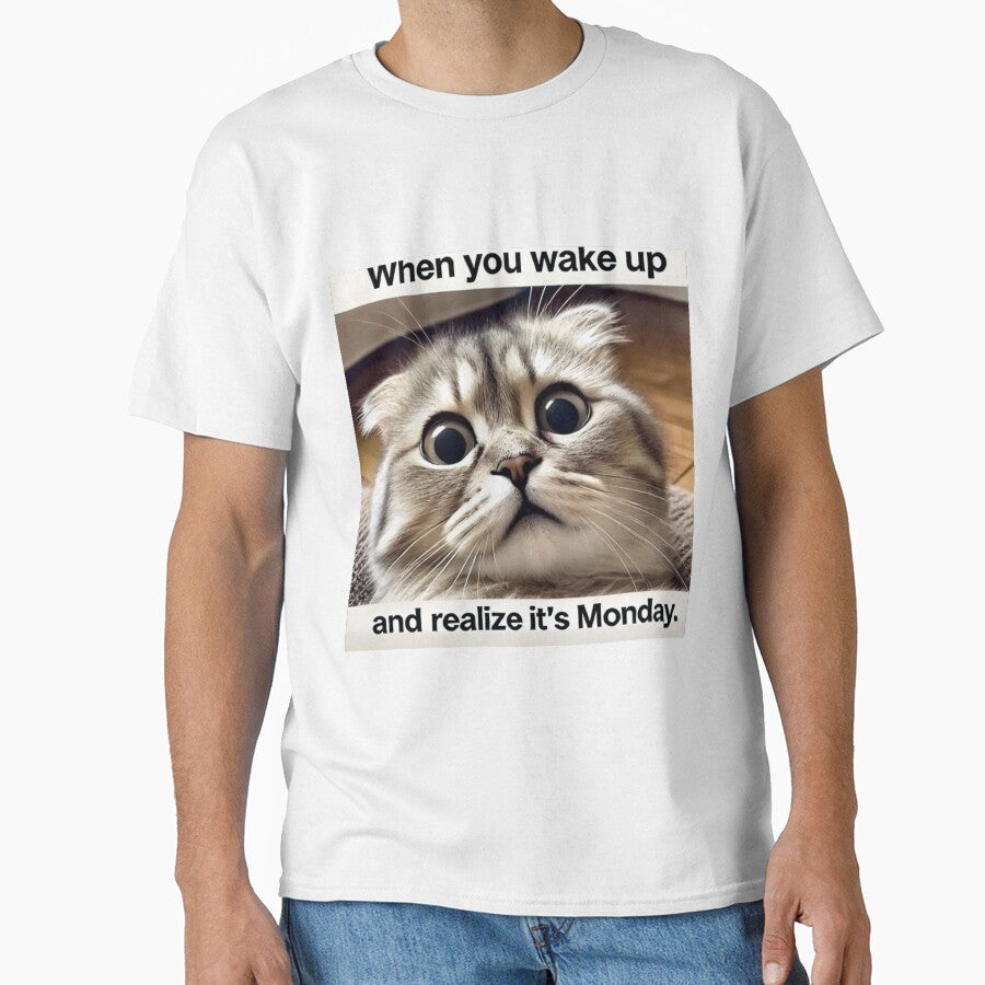 Wake Up Cat Meme - When You Wake Up and Realize It's Monday by CatmemesArt