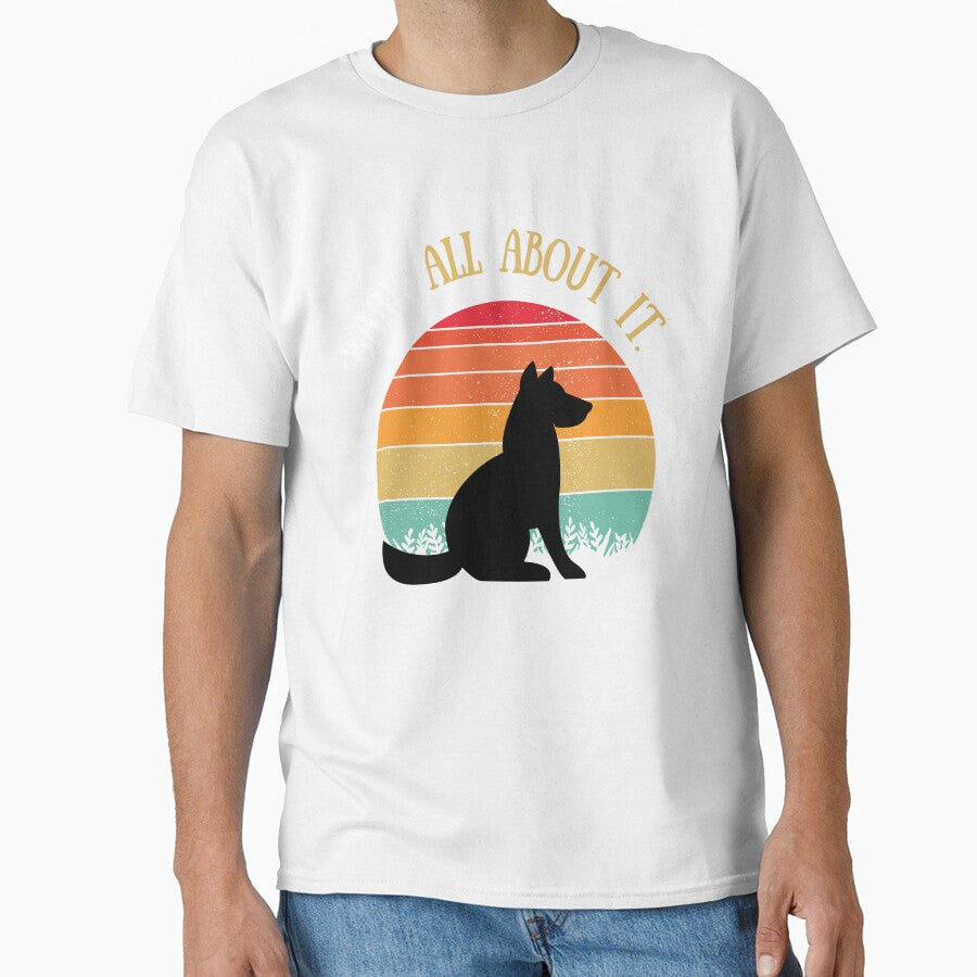 Bark all about it - Retro sunset Dog Lover by ChromaHeaven
