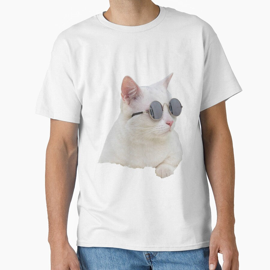 White Cat Funny Meme by Brendaallen  Art