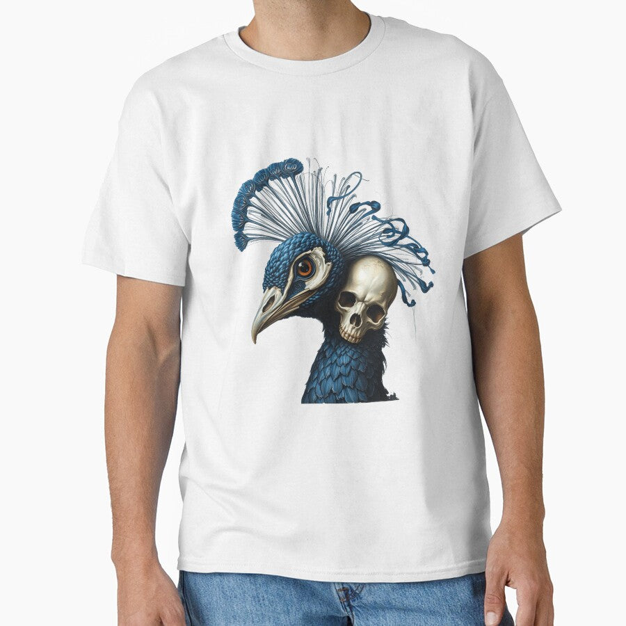 Blue Peacock skull | punk funny cool design by TaliaShin
