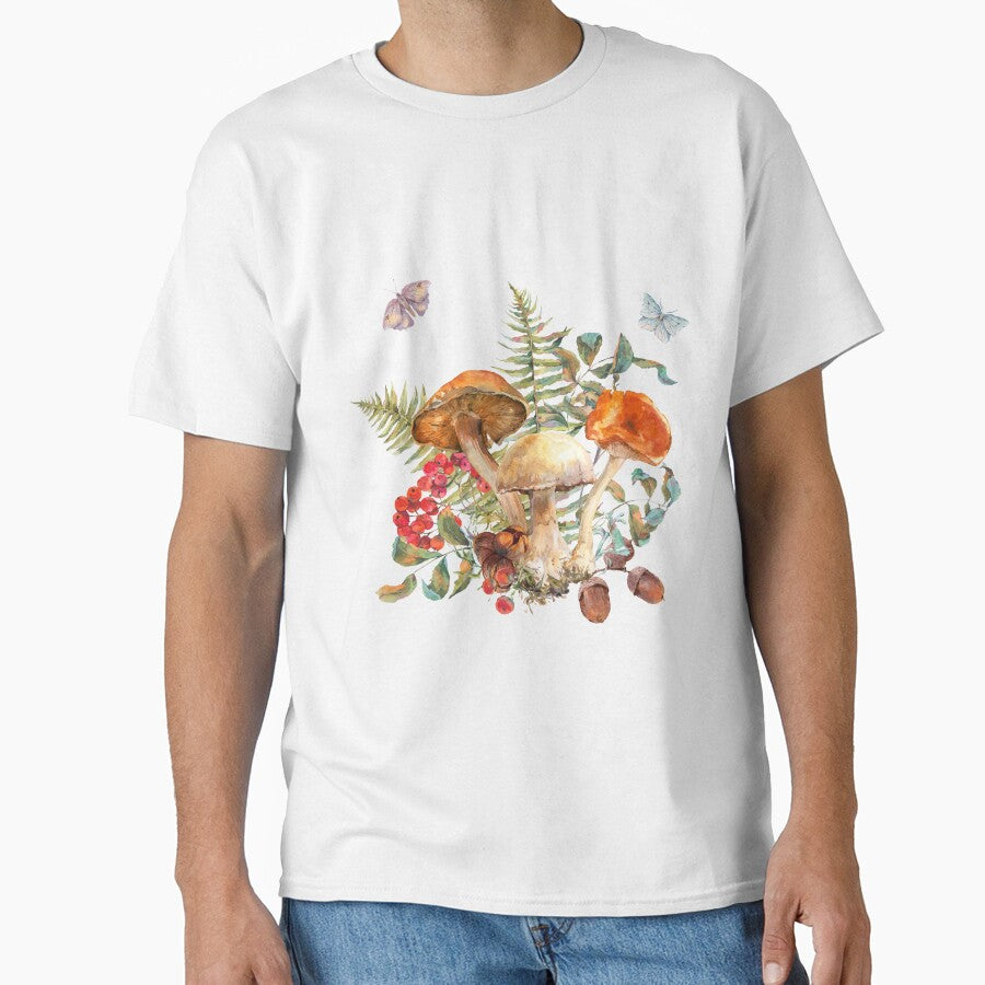 Forest Mushrooms with Foliage by CatsWCleavers