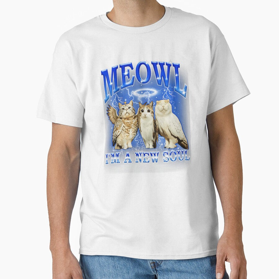 Meowl I’m a New Soul Funny Cat Owl Meme by tadmercado