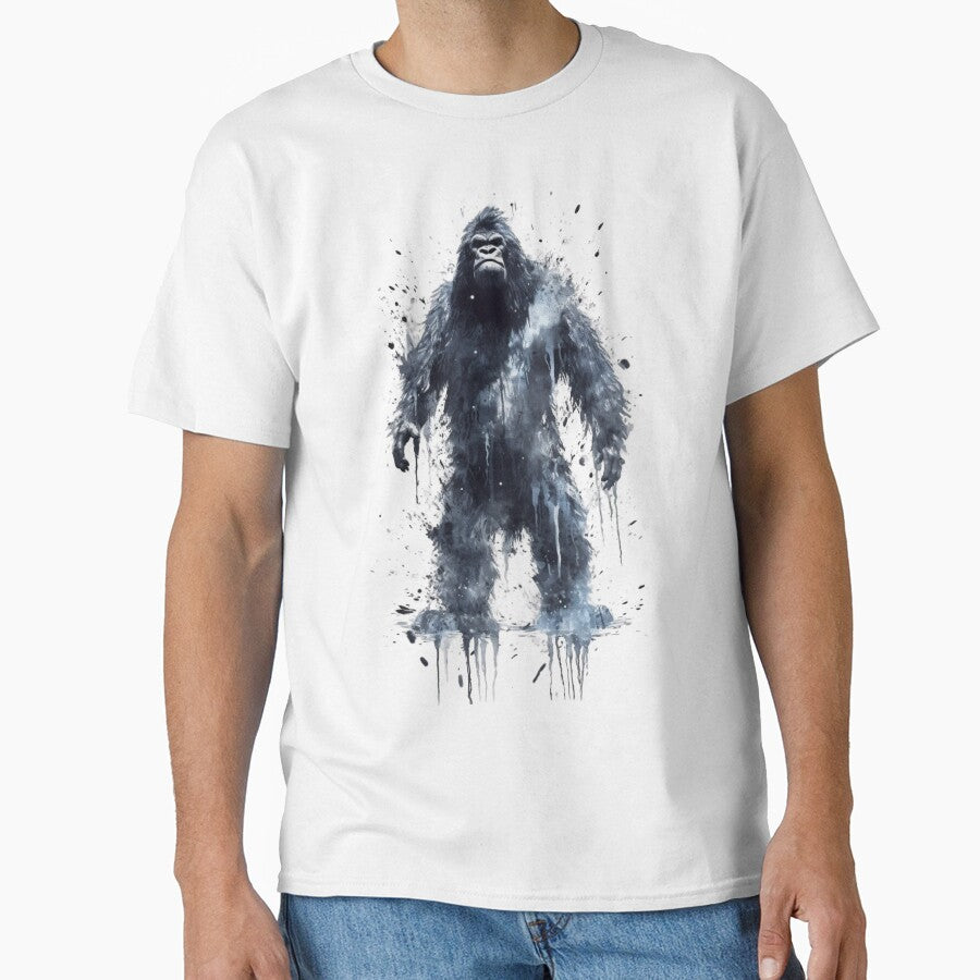 Bigfoot Watercolor Drip - Cryptid Delight by ZenEverAI