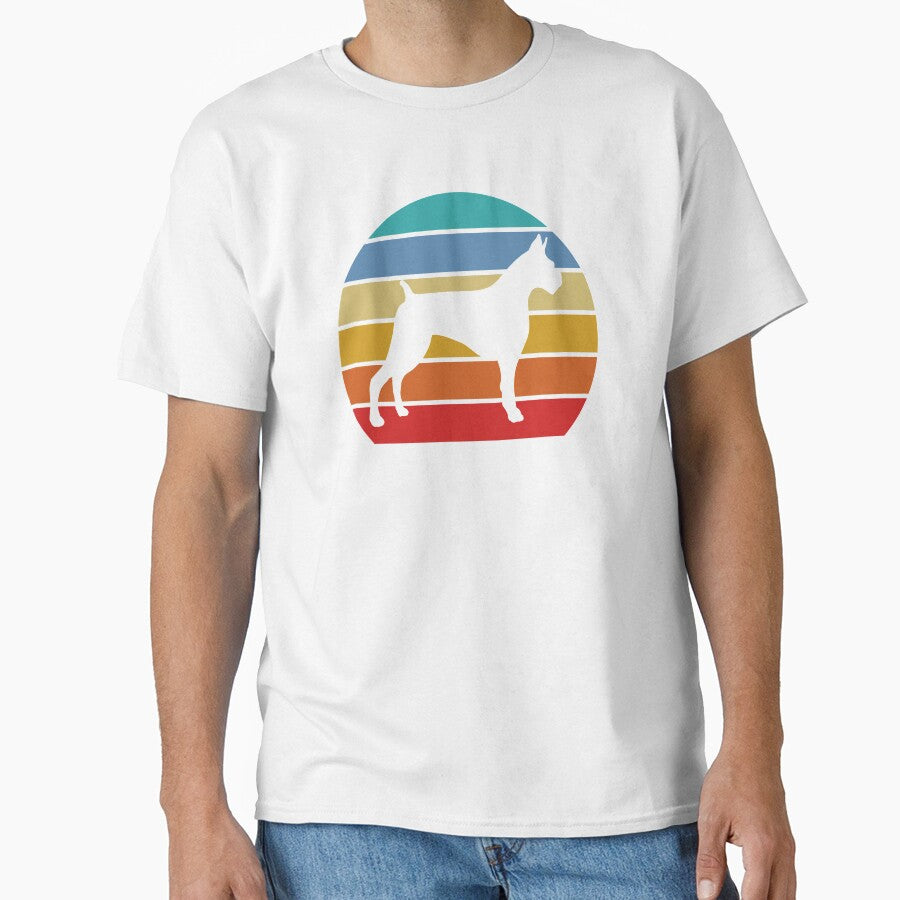 Boxer Dog Retro Sunset by playloud