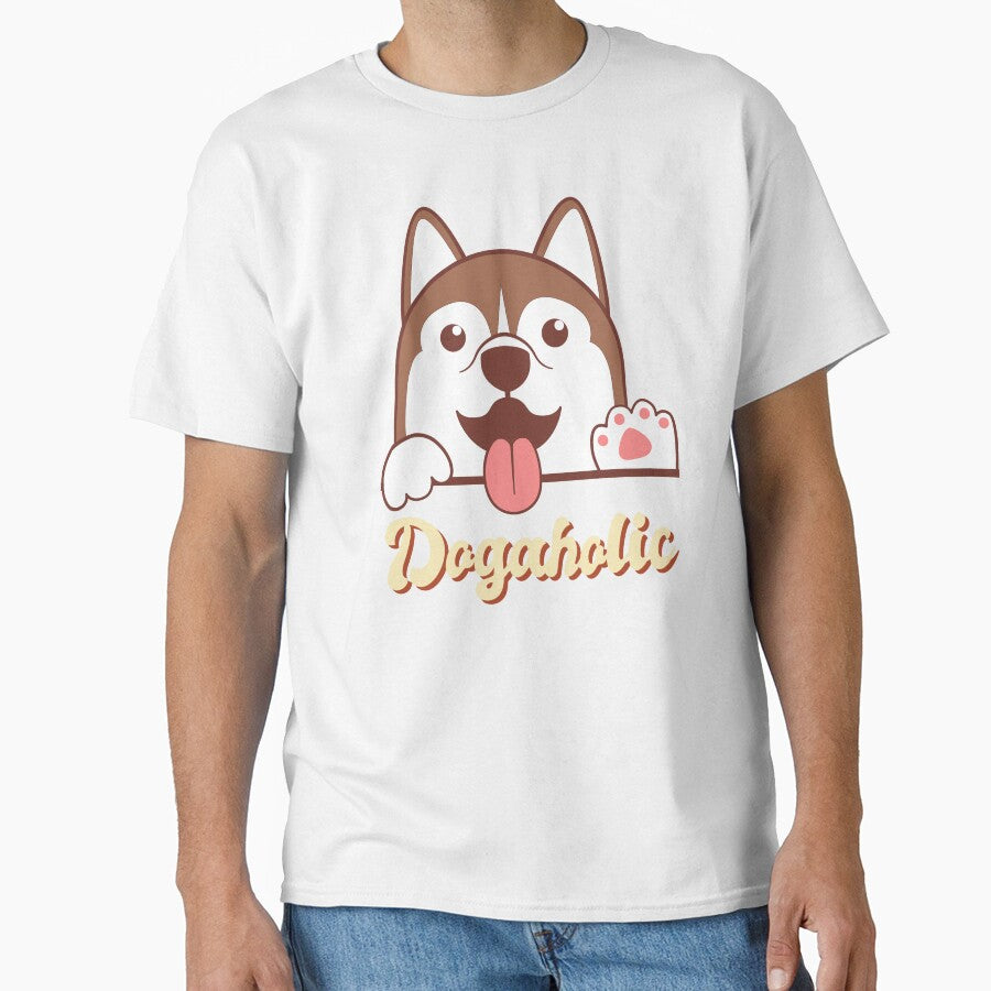 Dogaholic Kawaii Cartoon Puppy Says Hello by Cawaiico